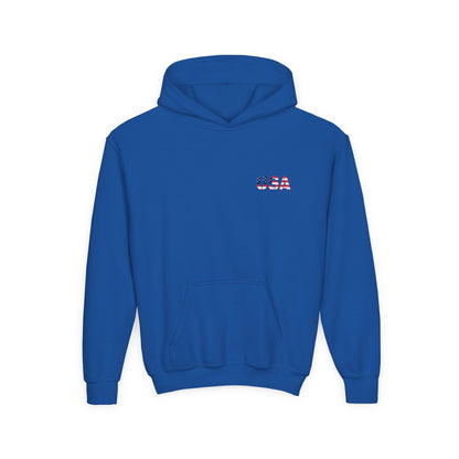 USA Flag Youth Hoodie, Youth Sweatshirt, Cool Hoodie for Kids, American Pride Apparel, Comfortable Boys and Girls Sweatshirt