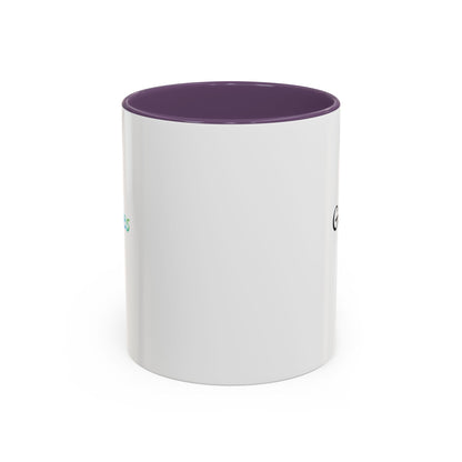 Printify Good Vibes Only accent coffee mug with positive morning quote, ceramic tea cup with colorful design and handle.