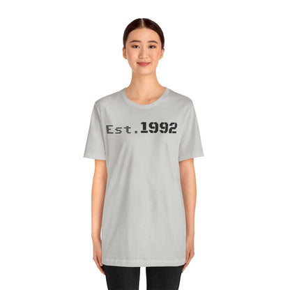 Est. 1992 Short Sleeve Tee - Retro Unisex T-Shirt, Birthday Gift, Vintage Style Shirt, Casual Wear, Trendy Outfit