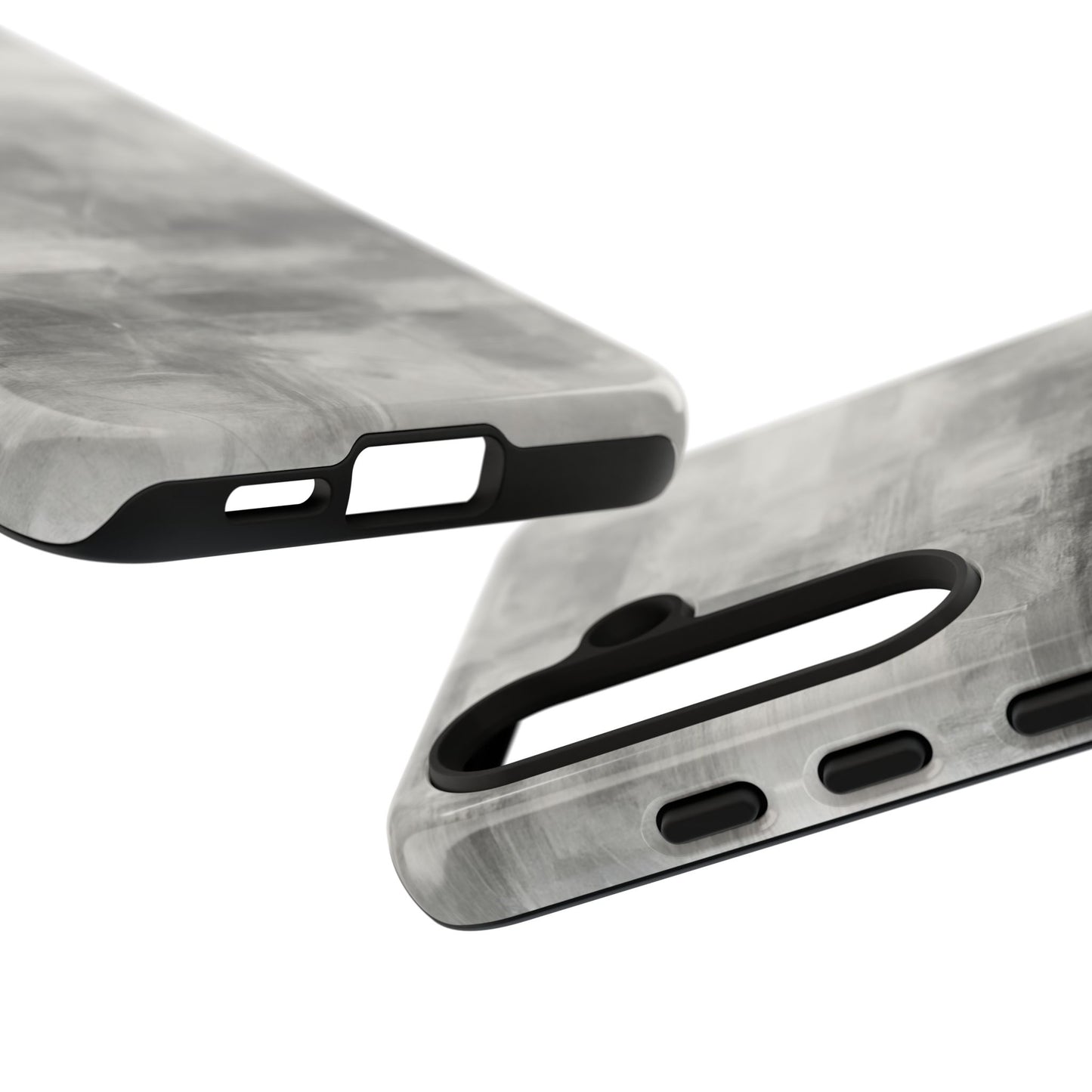 Abstract gray grid phone case for iPhone, tough protective cover by Printify with modern geometric design.