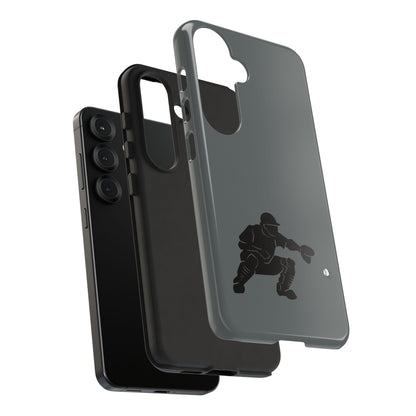 Printed baseball catcher phone case by Printify, tough protective cover with sports-themed design for mobile phones.