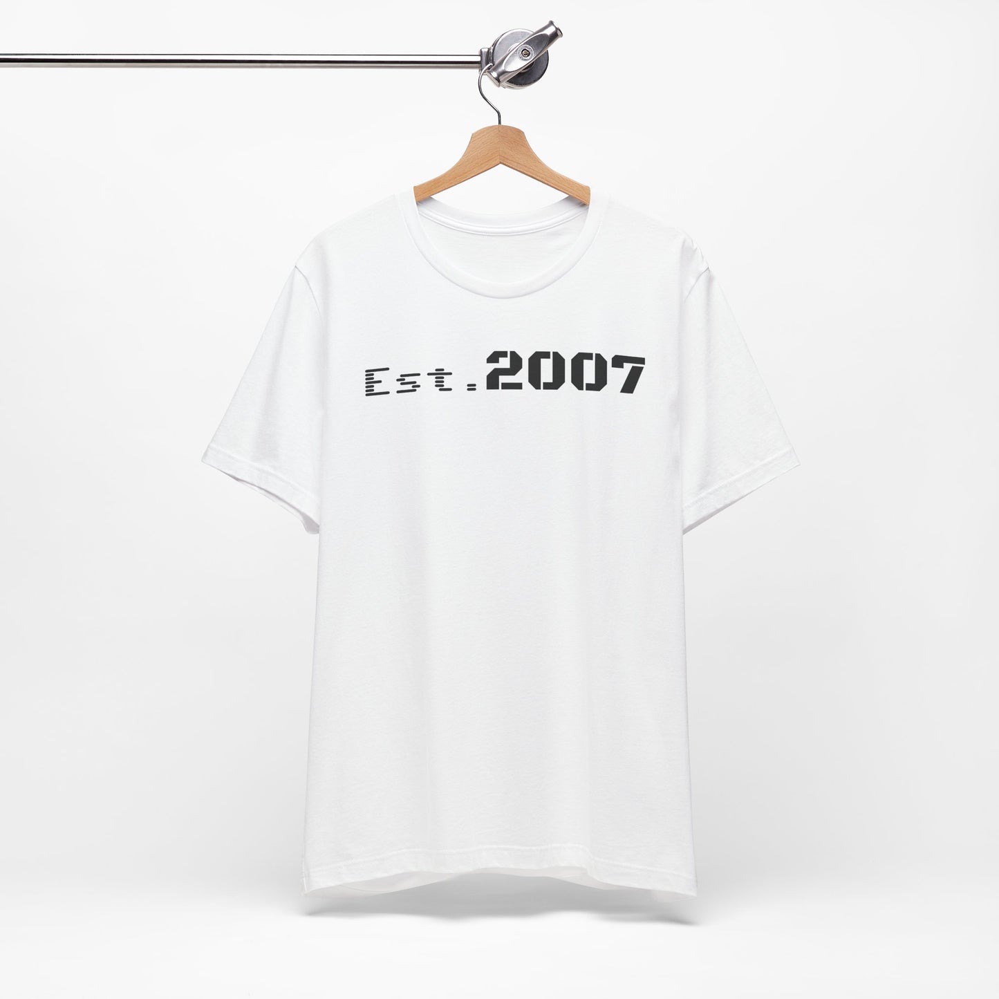 Unisex Casual Tee with Established 2007, Vintage T-Shirt, Anniversary Gift, Birthday Shirt, Year Established Top