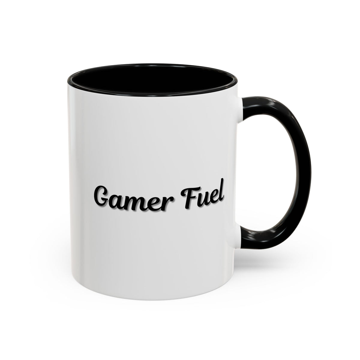 Printify Gamer Fuel coffee mug in 11oz or 15oz size, featuring a bold gaming-themed design on a ceramic mug.