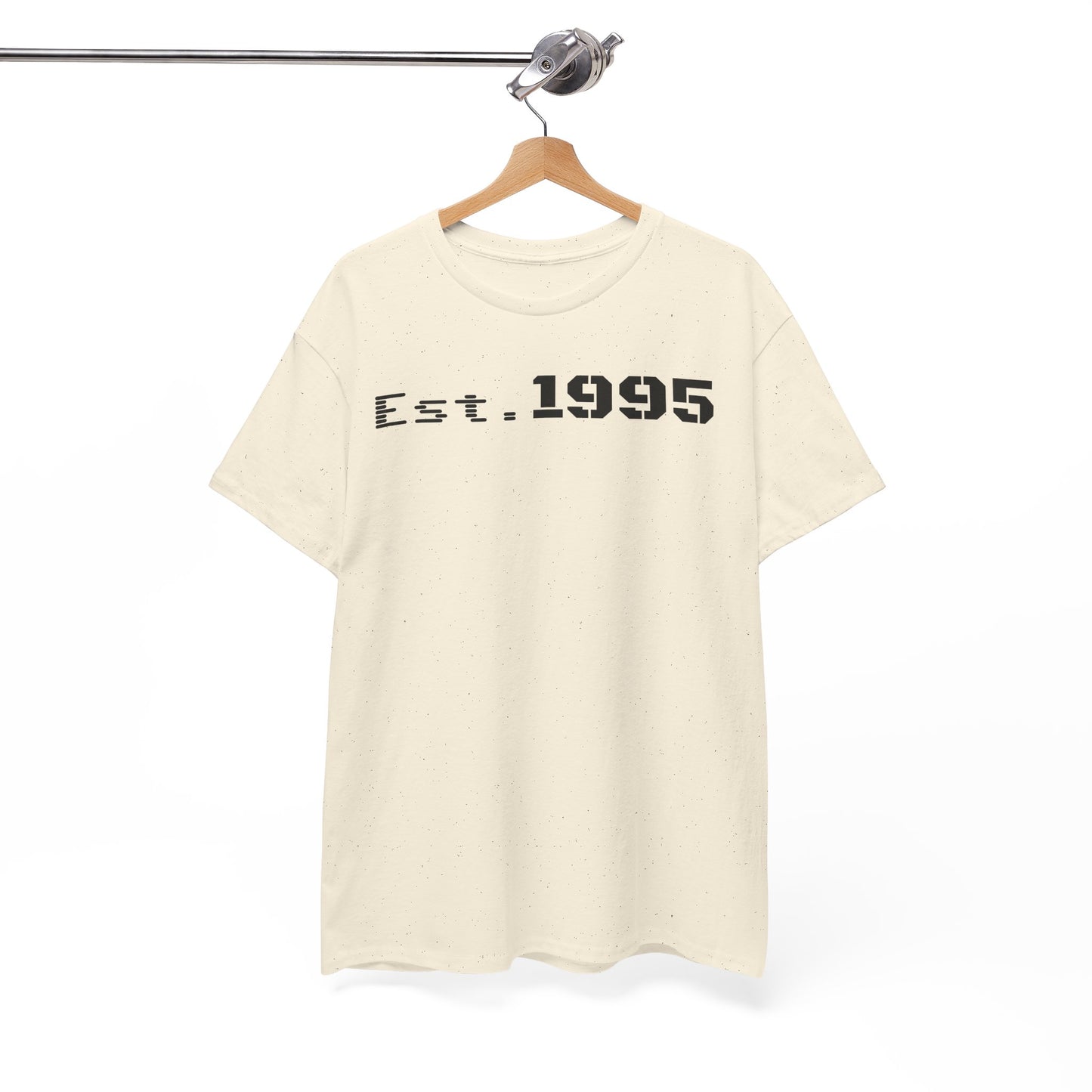 Unisex Heavy Cotton Tee - Est. 1995, Vintage Birthday Gift, Customizable Tee, Retro Unisex Shirt, Casual Everyday Wear
