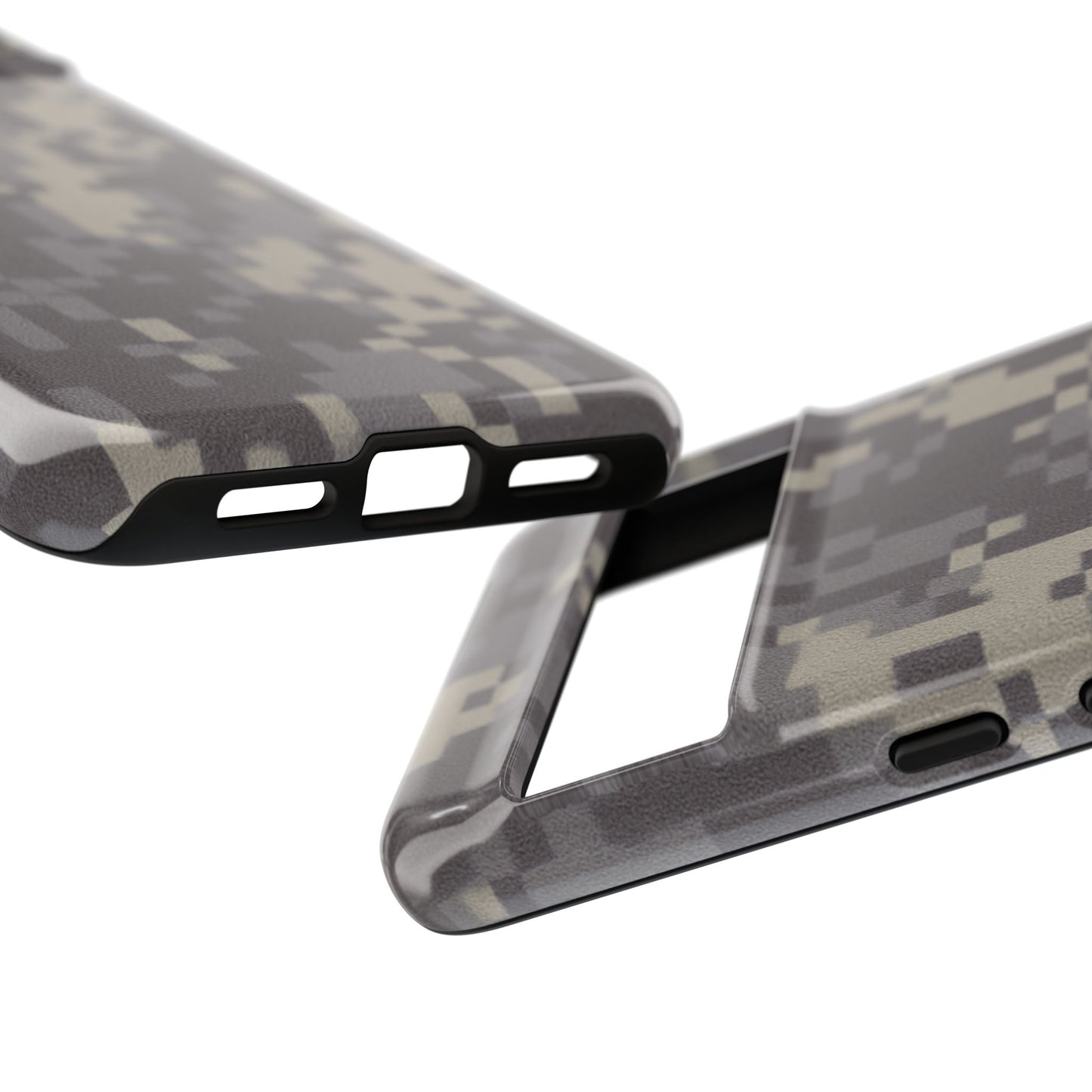 Digital camouflage tough phone case by Printify, rugged protective cover for smartphones with digital camo pattern
