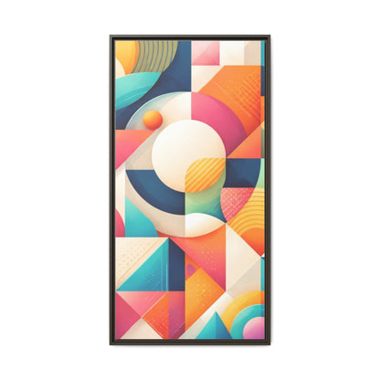 Colorful Geometric Abstract Art Matte Canvas Framed