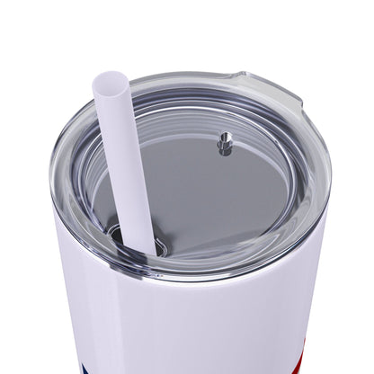 Skinny Tumbler — USA Flag 20oz Straw Tumbler (Patriotic Travel Cup)