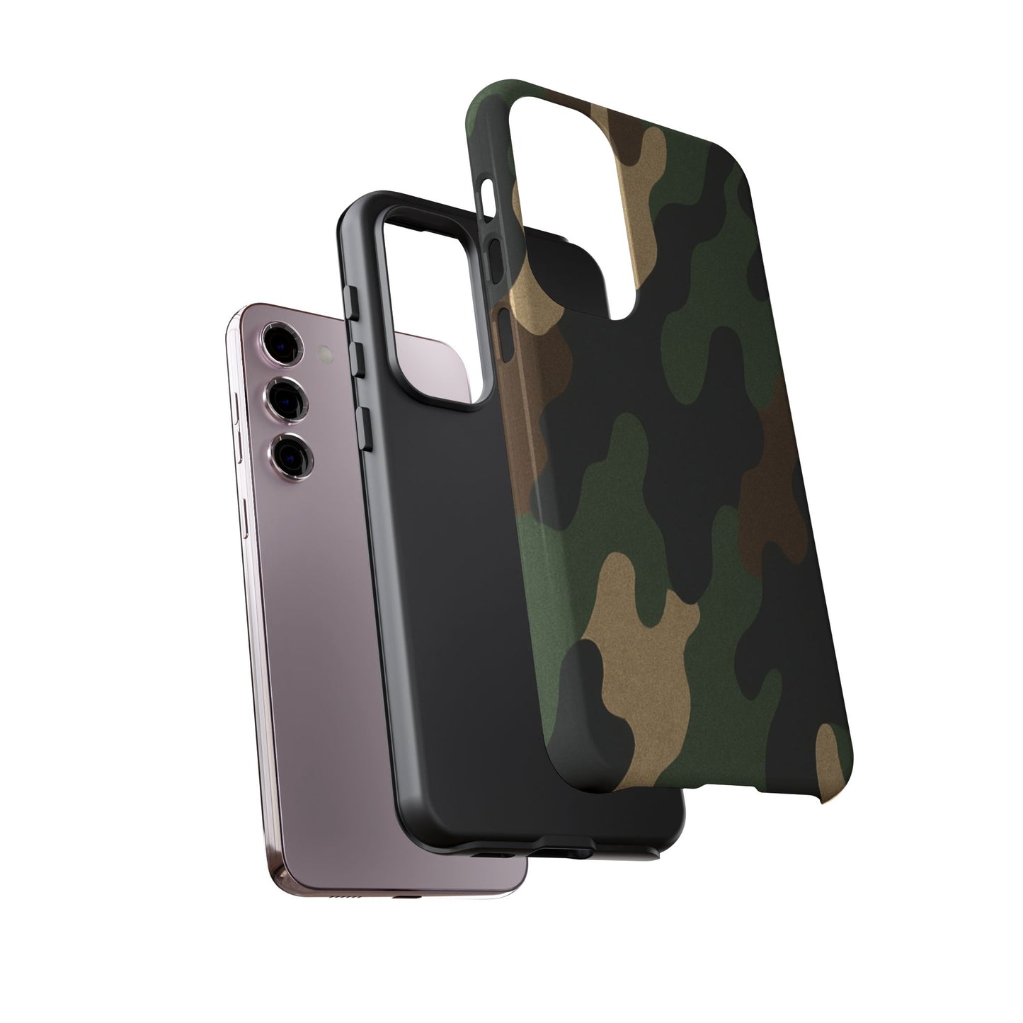 Rugged military green camo phone case by Printify, protective cover with tough, durable design for smartphones.