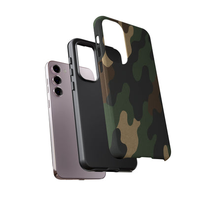 Rugged military green camo phone case by Printify, protective cover with tough, durable design for smartphones.