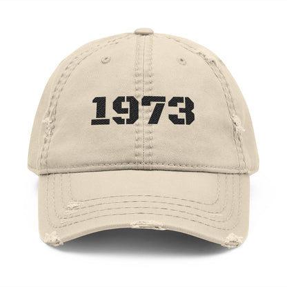 Vintage Distressed Dad Hat | Custom Embroidered Cap, Unisex Fashion Accessory, Gift for Fathers Day, Birthday, Casual Wear, 1973 [...] - TRV
