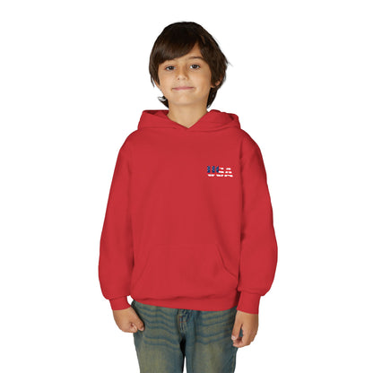 USA Flag Youth Hoodie, Youth Sweatshirt, Cool Hoodie for Kids, American Pride Apparel, Comfortable Boys and Girls Sweatshirt